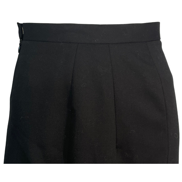 Isaac Mizrahi Sz 4 Pencil Skirt Black Wool Off-Center Back Slit 22"L Career Wear - Picture 4 of 7